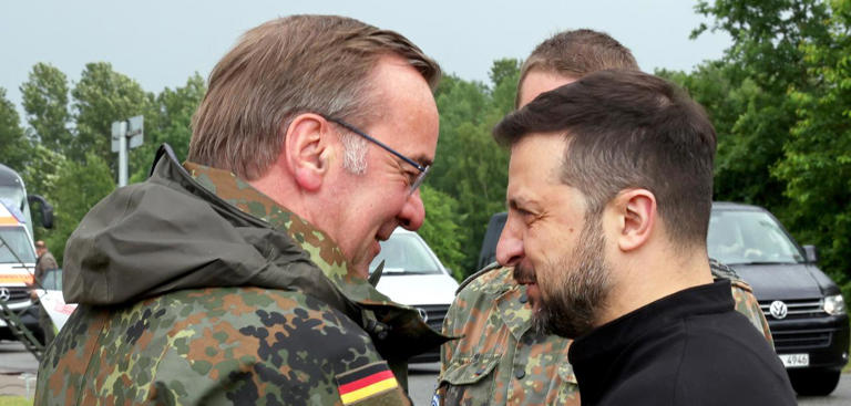 Boris Pistorius spricht bei dem Treffen mit Wolodymyr Selenskyj von einer „Herzensangelegenheit“ dpa/Jens Büttner