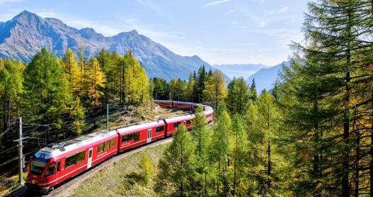 The Eurail Pass includes rides on many popular scenic routes, including Switzerland's Bernina Express.