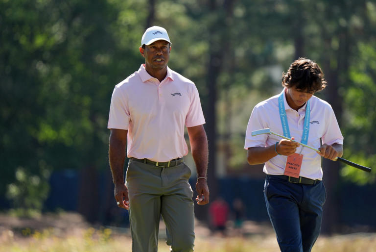Tiger Woods Had Epic Reaction to Charlie's First Hole-in-One