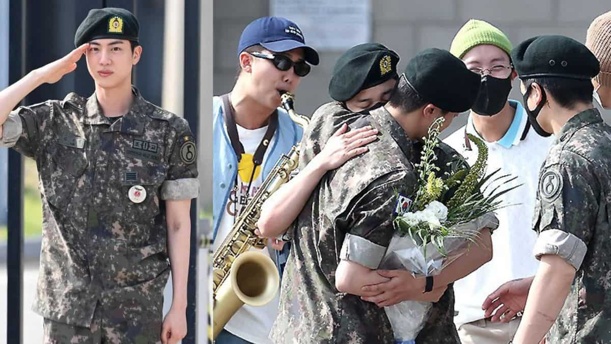 BTS' Jin Discharged From Military Service, Gets Warm Welcome From Band ...