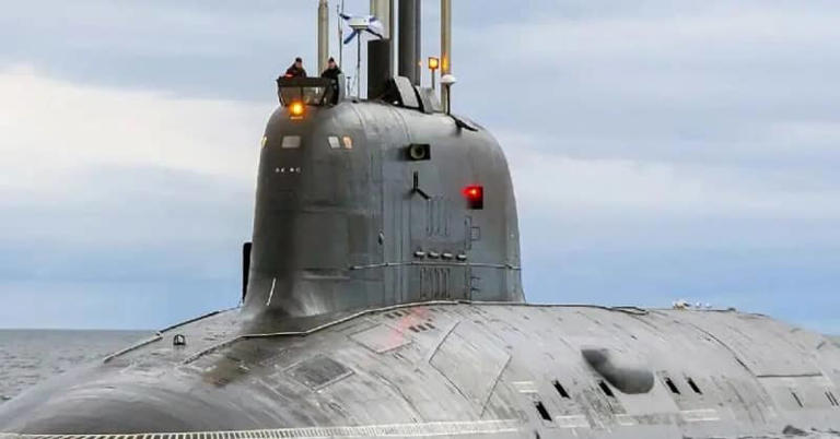 The conning tower of the nuclear-powered stealth submarine, Kazan. By: The Russian Navy (via TWZ) 