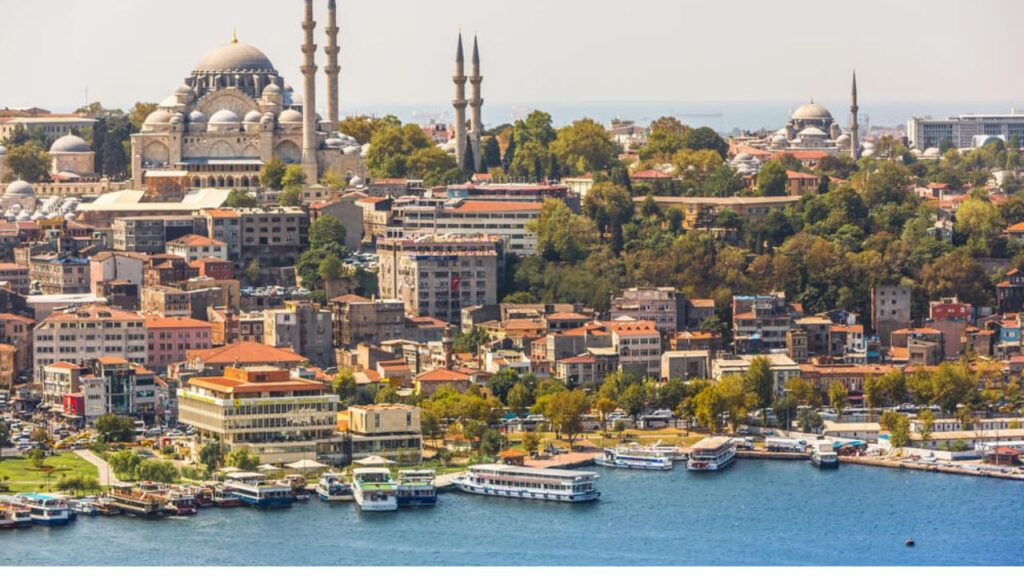 <p>Istanbul is the largest city in Europe, and it’s located in both Europe and Asia. With its diversity, Istanbul is definitely a unique city.</p><p>You can visit the Hagia Sophia Mosque to admire the finest Muslim Architecture or splurge on goods in its grand bazaar. While in Istanbul, you can also visit the Galata Tower, Blue Mosque, and Egyptian Bazaar.</p>