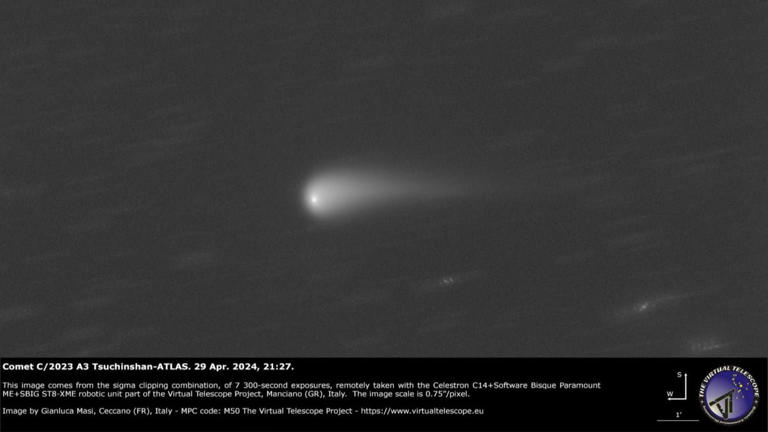 C/2023 A3 has been dubbed a potential “comet of the century” because it’s expected to grow a beautiful cometary tail that will be visible to the naked eye.