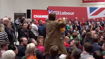 Starmer Manifesto Speech Interrupted By Protestor