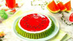 frische sommertorte: leckerer wassermelonen-kuchen mit toller optik