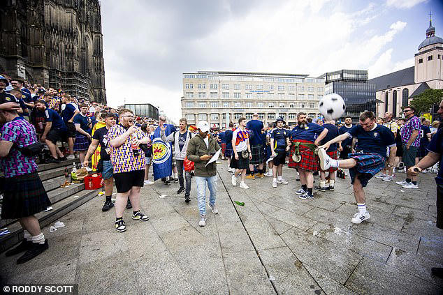 it's a cathedral of football in the streets of cologne as on the road's hugh macdonald catches up with tartan army for the latest instalment of his euro 2024 diary