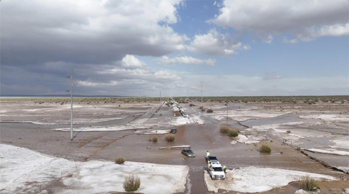 powerful storm transformed 'relatively flat' new mexico village into 'large lake,' forecasters say