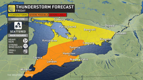 flooding possible as severe storms target ontario on friday