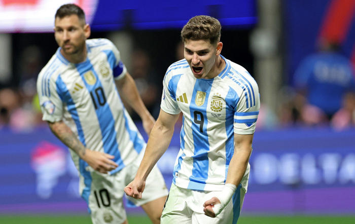 alvarez and messi help argentina to winning start in copa america defence