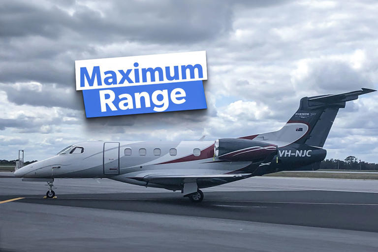 What Is The Maximum Range Of The Embraer Phenom 300?