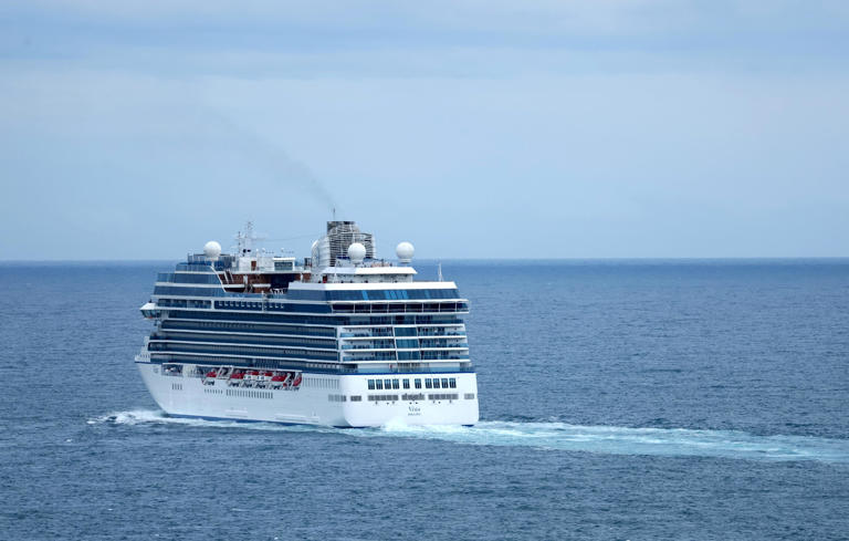 Another Oceania Cruises vessel, the Vista, on April 10, 2024.