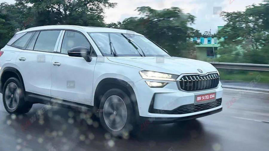android, new-gen skoda kodiaq spotted in india ahead of launch
