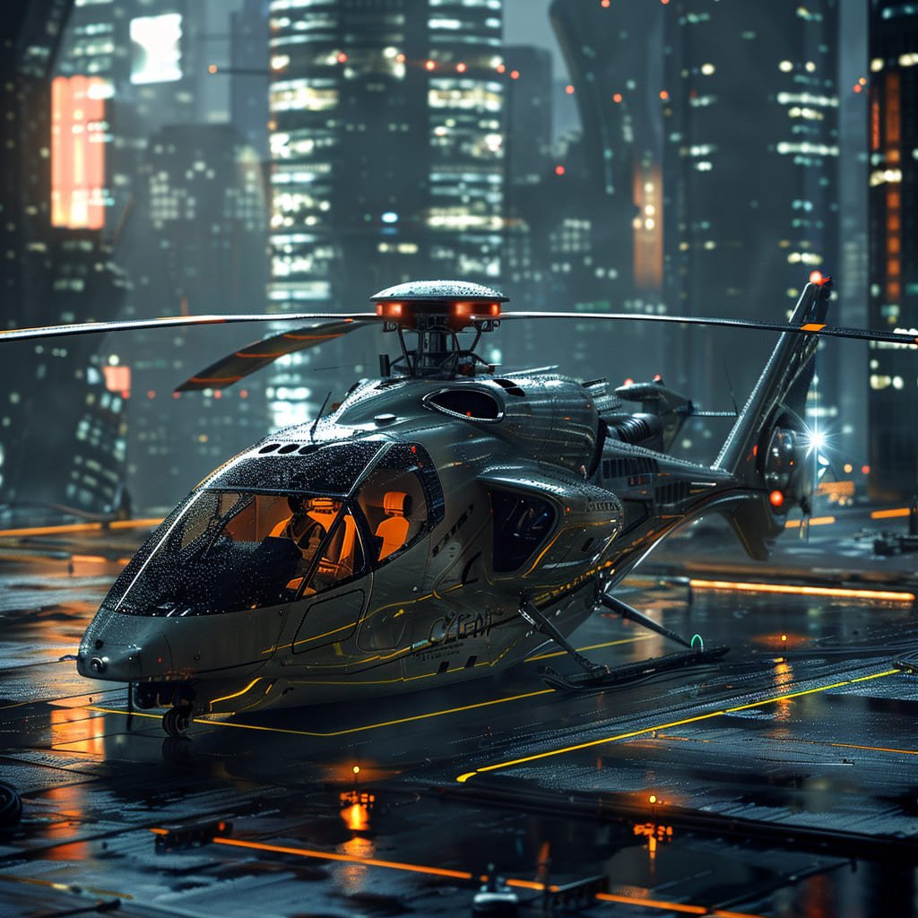 <p>The helicopters of the future are set to redefine air travel with their aerodynamic designs and dual tail rotors, ensuring a smoother, more stable ride. Powered by jet engines, these smooth machines will not only zoom through the skies, but also boast water landing gear, making them versatile enough for sea and land.</p> <p>Picture arriving at a neon-lit heli pad that looks straight out of a sci-fi movie, glowing vividly against the night. Whether you’re touching down on a yacht or an urban rooftop, these advanced helicopters promise a blend of cutting-edge technology and style, ensuring every journey is as thrilling as it is efficient.</p>
