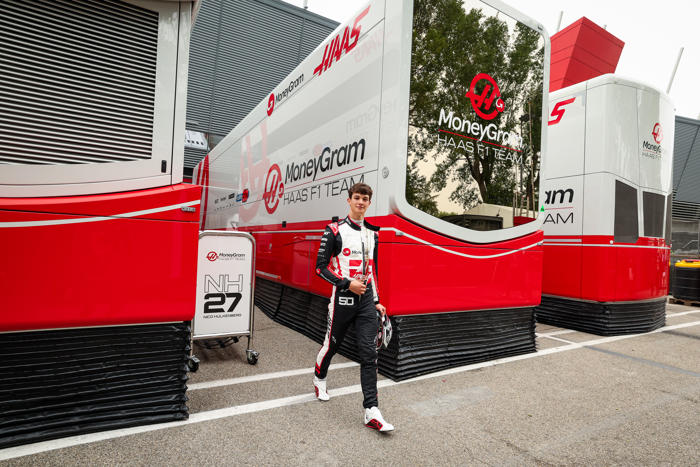 teenager given opportunity with american team haas in f1 practice session