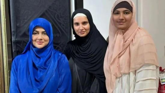 sana khan and sania mirza go for hajj with their families; bond over the experience. watch