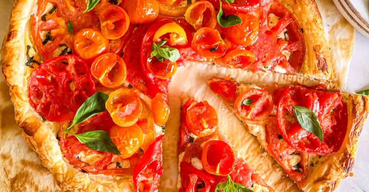 <p>This mayo-less French tomato pie is a variation of the classic Southern version of tomato pie. Flaky crust, Dijon mustard, fresh tomatoes, and Boursin cheese blend to create this wonderful dish.</p> <p>Get the recipe: <a href="https://weekdaypescatarian.com/tomato-pie/?fbclid=IwZXh0bgNhZW0CMTAAAR0E2r5raxfebXgxPpKa3zpv0kf3dmeBluatDLdGZbWlSqQUTfOqwa173Vc_aem_ZmFrZWR1bW15MTZieXRlcw" rel="noreferrer noopener">French Tomato Pie</a></p>