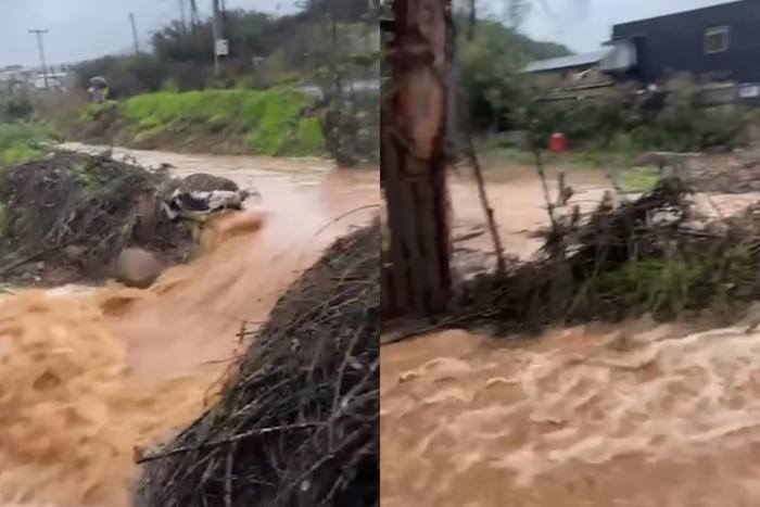 se registran inundaciones en región de valparaíso: viviendas en sector de concón se encuentran totalmente anegadas