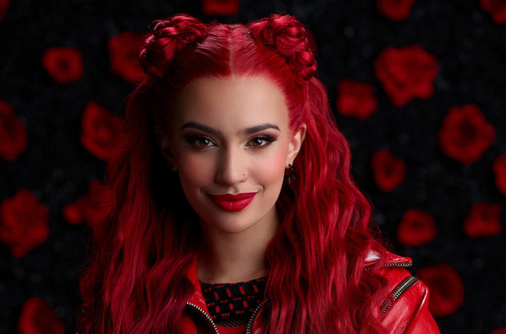 amazon, queen of hearts' daughter caught ‘red'-handed in fiery new music video from ‘descendants: the rise of red'