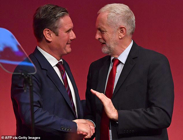 starmer 'uncomfortable' with corbyn questions 'because he feels guilt'