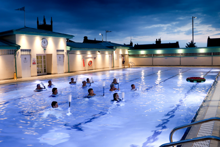 Heated outdoor pool not far from Glasgow perfect for adults and kids to ...