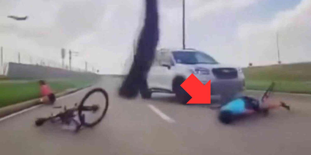 angstaanjagende video: vluchtende bestuurder rijdt twee fietsers aan bij ongeluk in texas