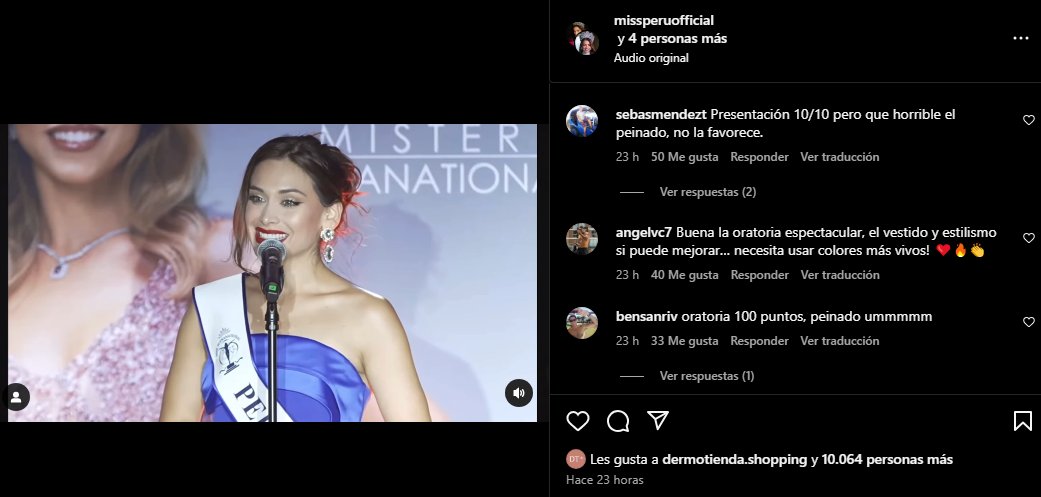 nathaly terrones impacta con su discurso en el miss supranational, pero usuarios critican su look
