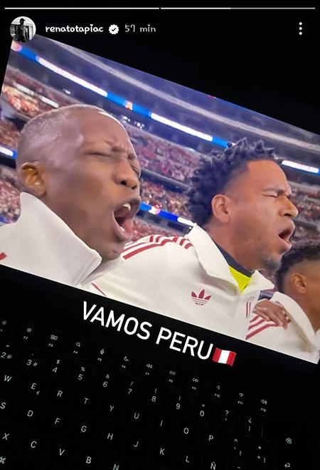 renato tapia y la categórica publicación al ver el debut de perú ante chile por la copa américa