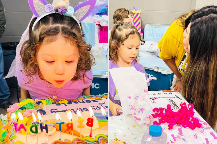 mom throws 4-year-old daughter 'first birthday party ever' after three years in foster care (exclusive)