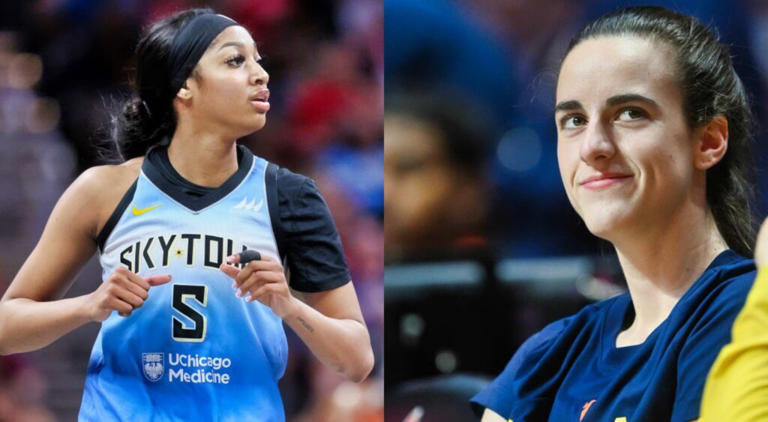 Caitlin Clark and Angel Reese (Photos via Getty Images)
