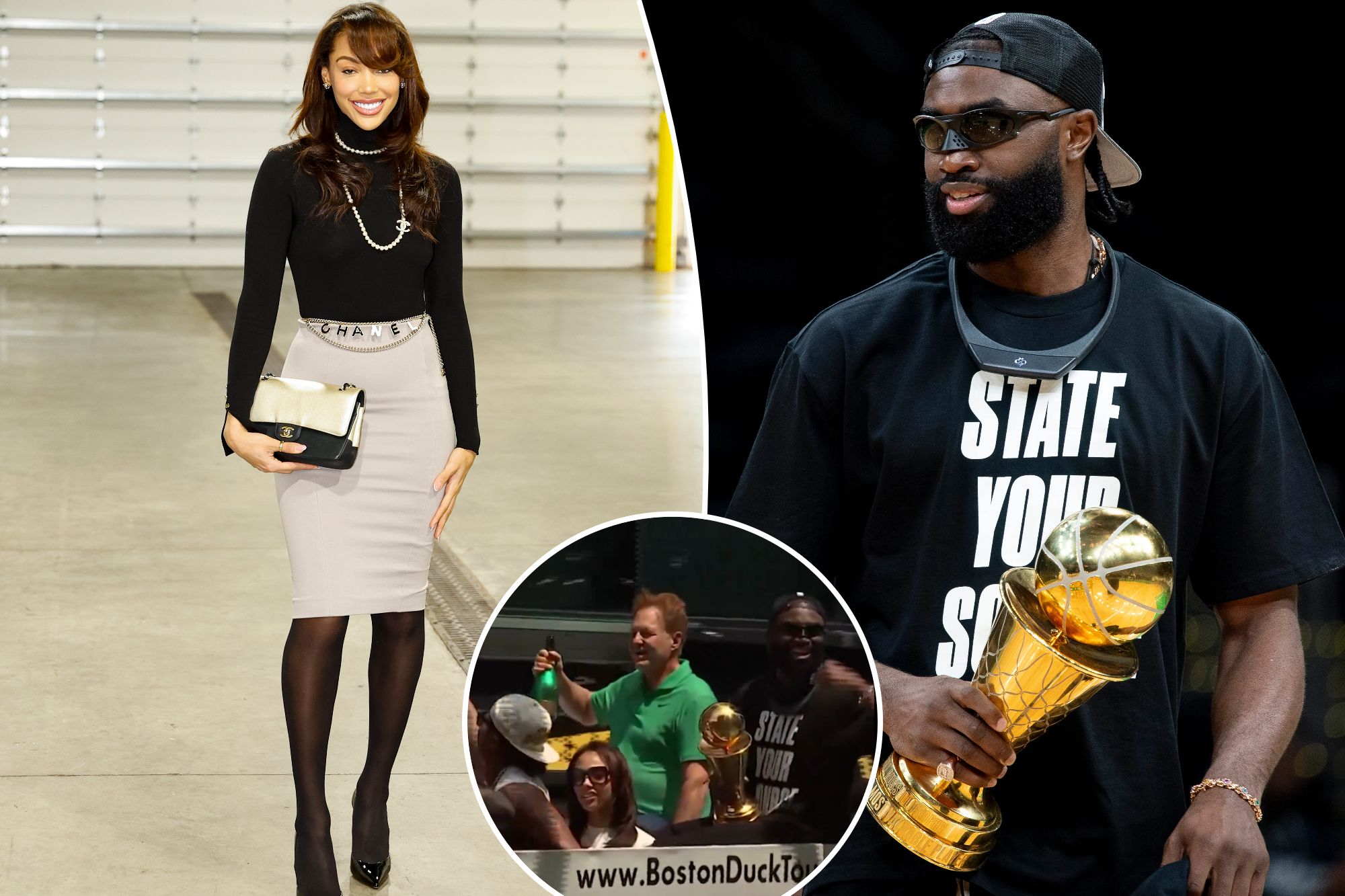 Jaylen Brown Partying With WNBA’s Kysre Gondrezick At Celtics Parade