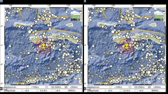 baru saja,gempa magnitudo 4.4,pusat gempa terkini di buru selatan,maluku,info keselamatan bmkg