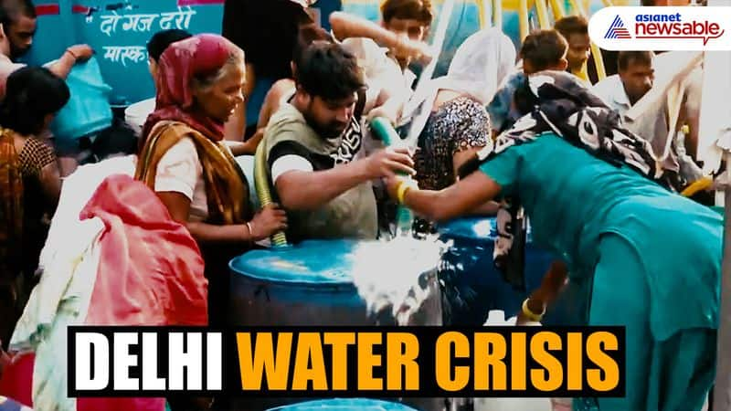 Delhi Water Crisis: Long Queues Persist At Tankers As Atishi's Hunger ...