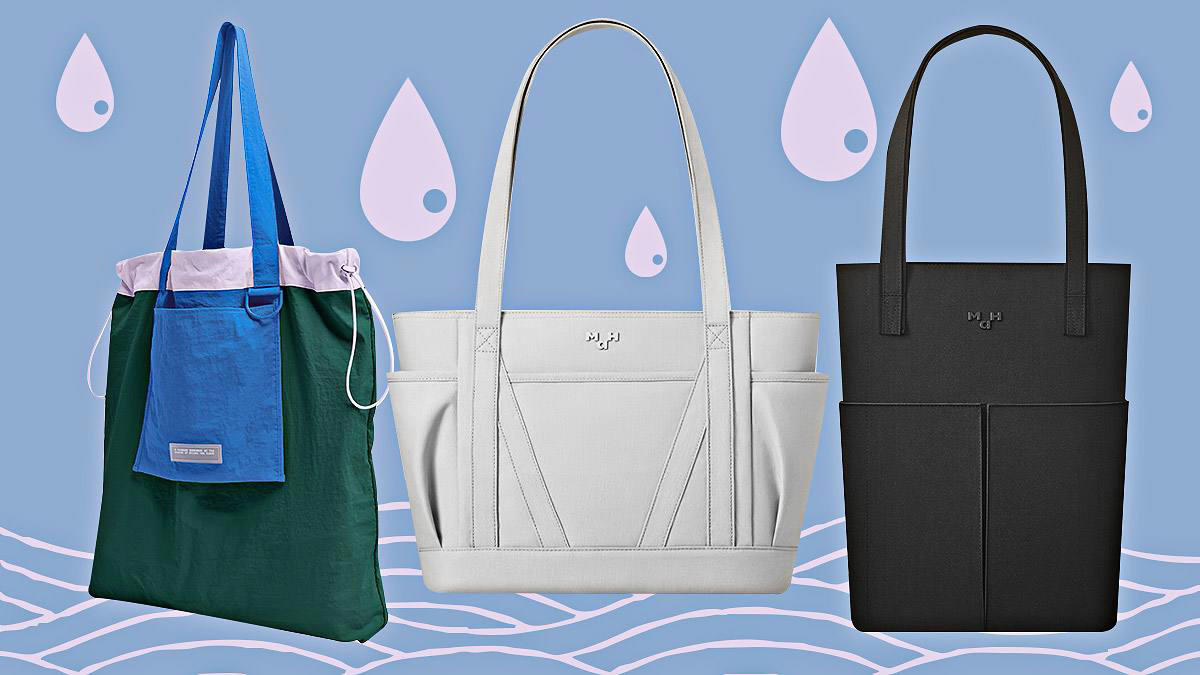 water-resistant tote bags for a stylish rainy day commute