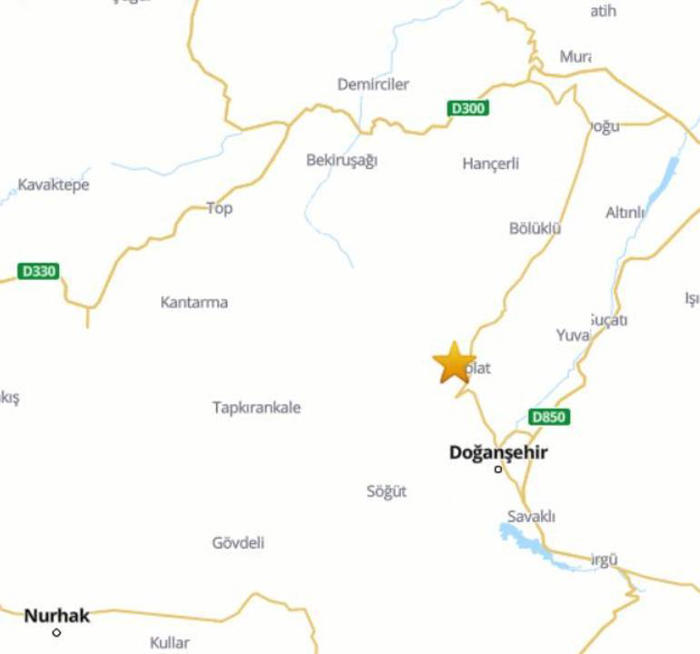 afad duyurdu! malatya'da 4 büyüklüğünde deprem