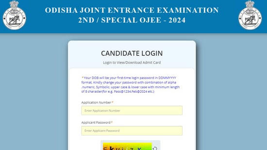 ojee 2024 admit card for 2nd phase out on ojee.nic.in, link to download, important exam details here