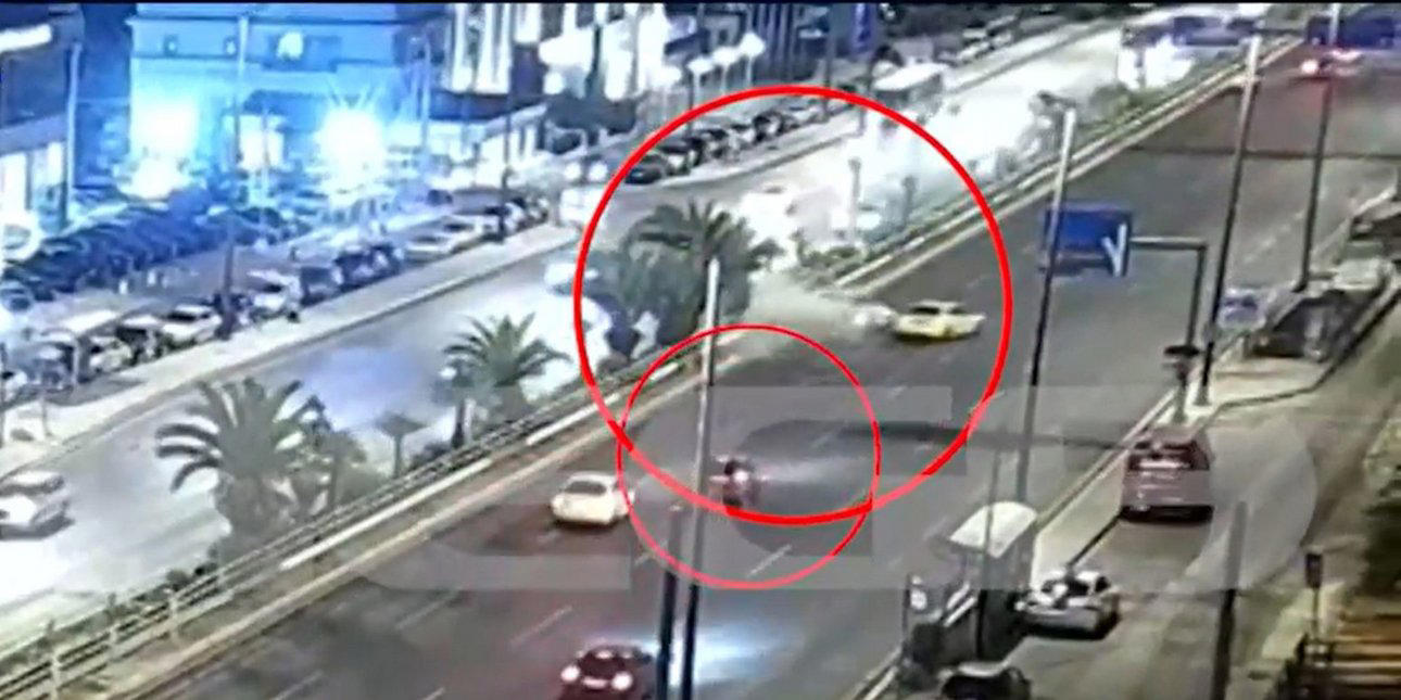 βίντεο-ντοκουμέντο από τροχαίο στη συγγρού: ιχ μπήκε κάθετα στη λεωφόρο, προκάλεσε ατύχημα και... εξαφανίστηκε