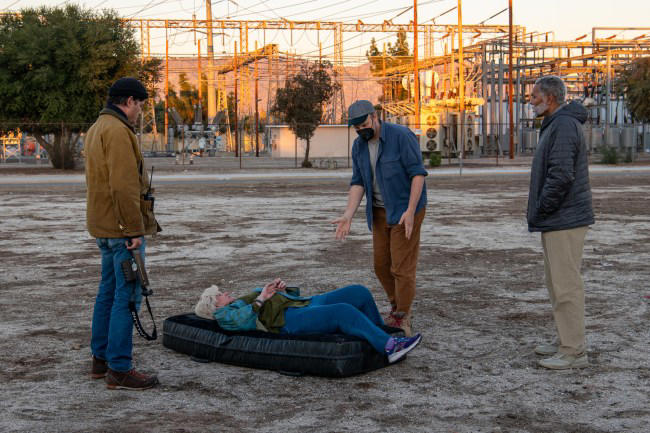 June Squibb rehearses a stunt Magnolia Pictures