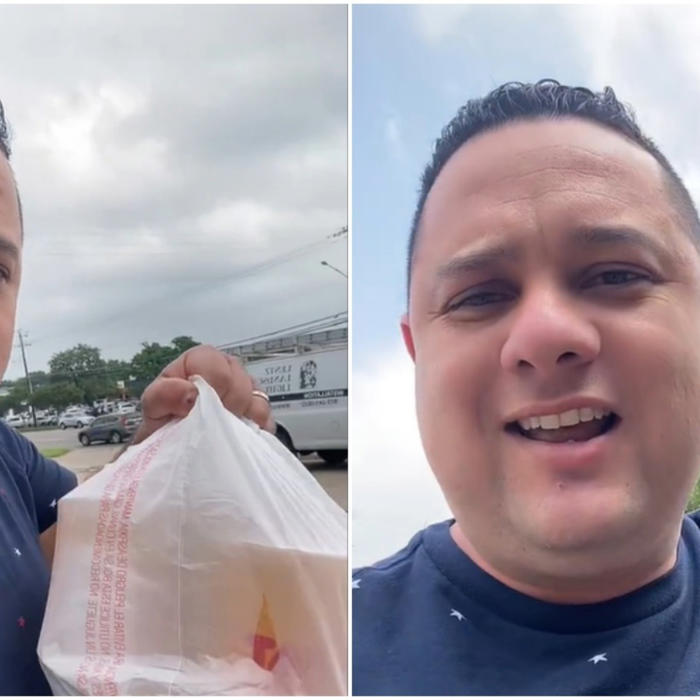 video: repartidor de comida en texas hace una entrega de 700 dólares y recibe una insólita propina