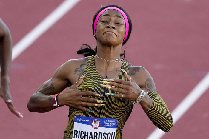sha'carri richardson sprints onto us olympic team after winning 100 in 10.71 seconds