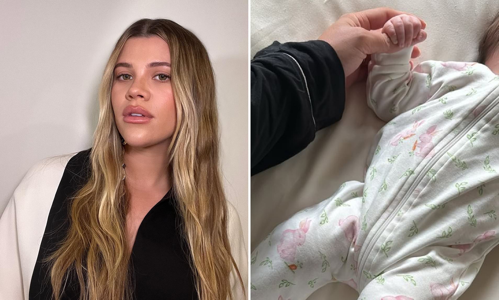 Sofia Richie gives fans a rare glimpse at her newborn daughter Eloise - one month after giving birth