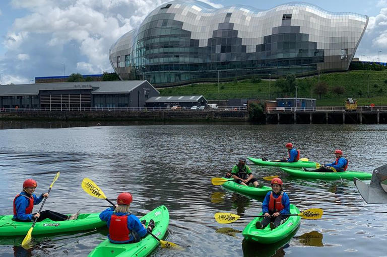 Kayaking on the River Tyne. Taster sessions also will be on the summer events programme in Newcastle