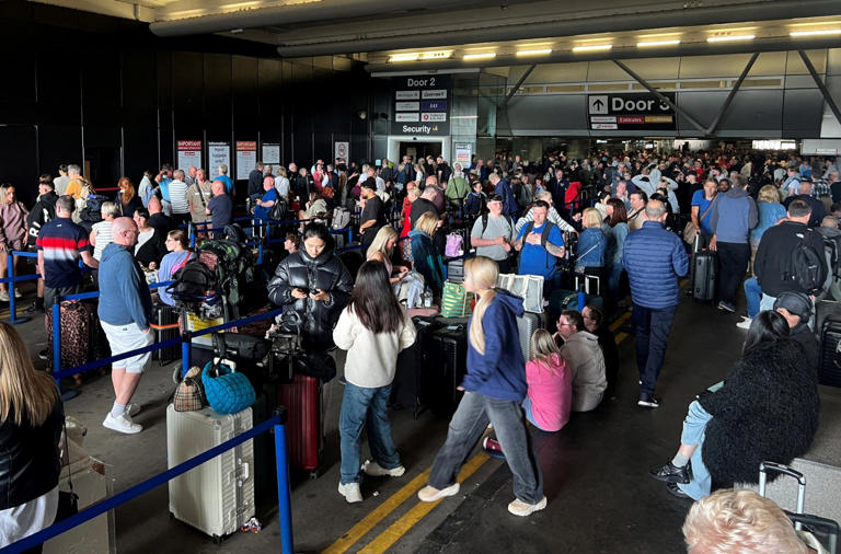 Flyers from Manchester Airport have been told that there will be huge delays due to the power cut (Picture: REUTERS)