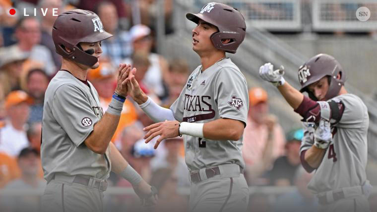 college world series 2024 live score: tennessee vs. texas a&m baseball updates, results, highlights from game 2