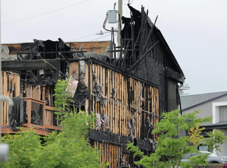 Fire guts Bedford townhouse Saturday