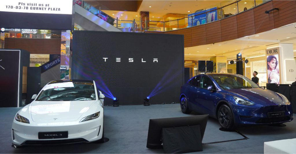 tesla debuts in penang with a cybertruck showcase, to open a service centre there soon