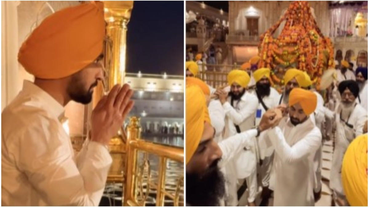 watch: diljit dosanjh performs community service at golden temple, offers prayers