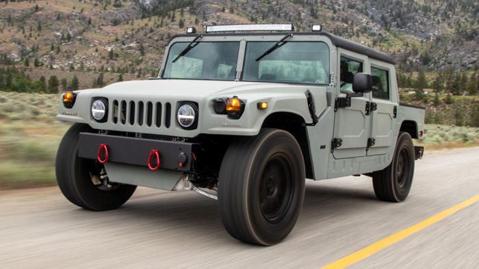 this all-electric hummer h1 will get to 62mph quicker than a mclaren senna