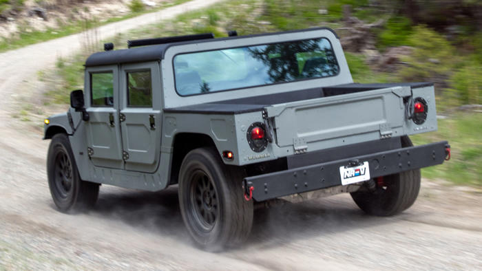 this all-electric hummer h1 will get to 62mph quicker than a mclaren senna