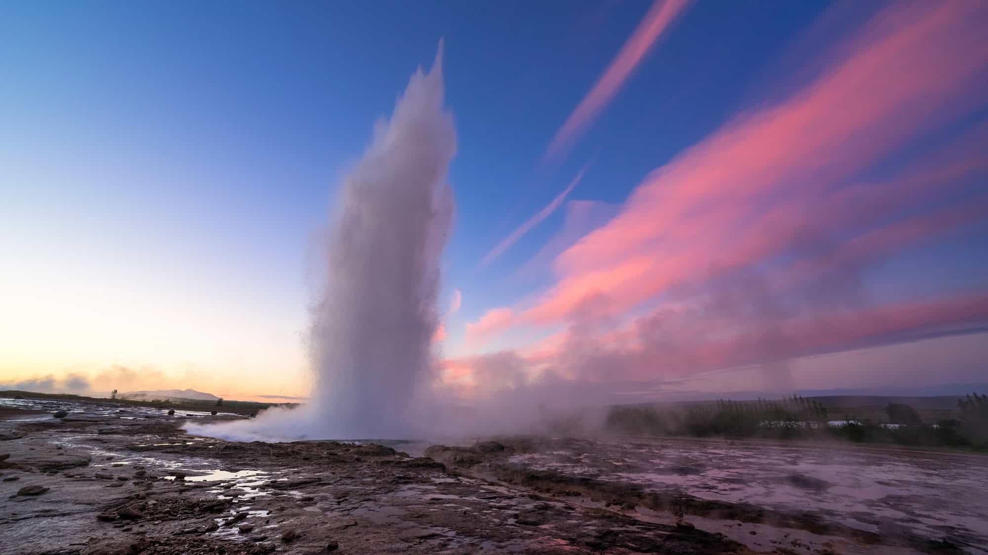 <p>Let’s talk geysers. In Iceland, they’re kind of a big deal, and the Geysir Geothermal Area is basically their MVP. <strong>Meet Strokkur, the star of the show, erupting every 5-10 minutes</strong> and launching boiling water up to 65 feet high. </p> <p>Timing that perfect shot can feel like trying to catch a popcorn kernel mid-air, but the results will make you look like a pro. It’s a splashy spectacle that’s totally worth the effort – <em>and yes, waiting for that precise moment can make you feel like a geyser paparazzi.</em></p> <div class="wp-block-kadence-iconlist kt-svg-icon-list-items kt-svg-icon-list-items4232_c57aff-78 kt-svg-icon-list-columns-1 alignnone"> <ul class="kt-svg-icon-list"> <li class="wp-block-kadence-listitem kt-svg-icon-list-item-wrap kt-svg-icon-list-item-4232_53efa6-cd"><span><strong>Best time to visit</strong>: Midday, for the best light to capture the eruption.</span></li> </ul> </div>