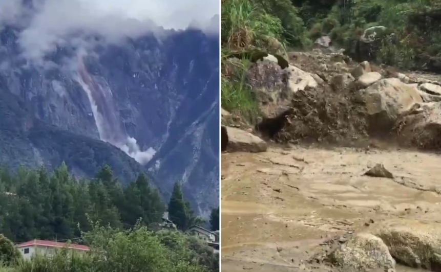 landslide hits foot of mount kinabalu